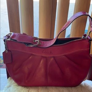 Coach Pink Leather Pleated Soho Hobo Shoulder bag